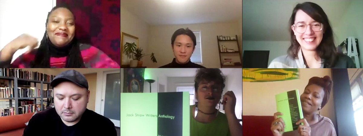 Grid of images from an online meeting, showing Helen K Thomas, Troy Osaki, Arianne True, Rob Arnold, Wryly T. McCutchen, and Anastacia-Renee.