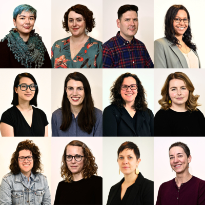 Grid of the 2022 Jack Straw Writers: Ally Ang, Katharine Strange, Jory Mickelson, Danielle Hayden, Julie Feng, Helen Anderson, Jessica Gigot, Emily Parzybok, Vincent Rendoni, Erin Langner, Carrie Beyer, and Ruth Schemmel