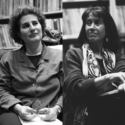 Side-by-side black and white photos of Freda Jaffe and Anna Balint