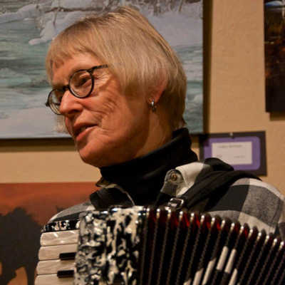 Lynette Westendorf, playing accordion