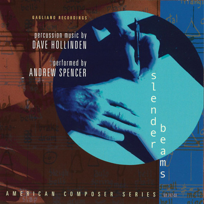 CD cover for Slender Beams, compositions by Dave Hollinden performed by Andrew Spencer.