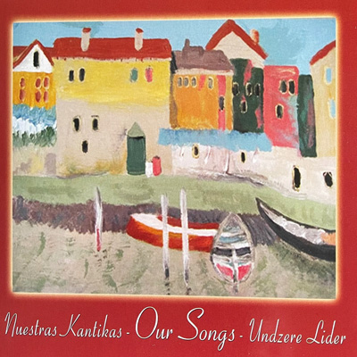 Kosher Red Hots Our Songs album cover, featuring a painting of houses and boats.