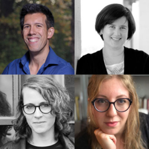 Portraits of Daniel Tam-Claiborne, Laura Da', Erin Langner, and Abi Pollokoff