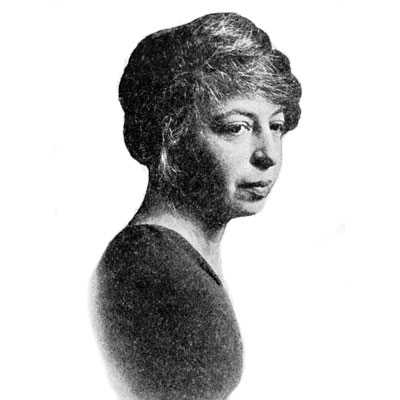 Black and white archival portrait of Angelina Weld Grimké.