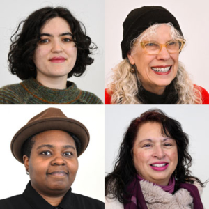 Portraits of Gabriella Garcia, Ruth Marie Tomlinson, Rasheena Fountain, and Maiah A Merino