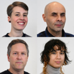 Portraits of Elissa Favero, Alejandro Pérez-Cortés, Kevin Dean, and Diane Nguyen