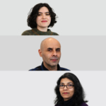 Portraits of Gabriella Garcia, Alejandro Pérez-Cortés, and Sayantani Roy